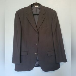 Joseph & Feiss International Comfort Stretch Black Men Blazer Worsted Wool 42R